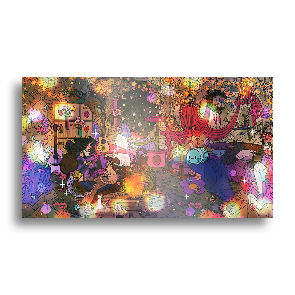 Chrchie | crystal cave art print - Art Print