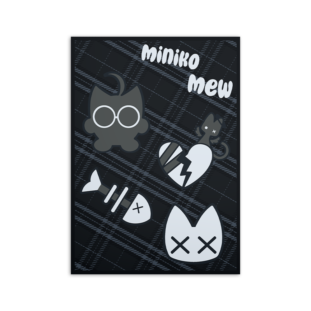 Miniko Mew | Goth Kitty - Sticker Sheet