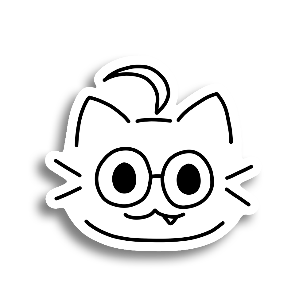 Miniko Mew | Hand-Drawn Minyan Doodle - Sticker
